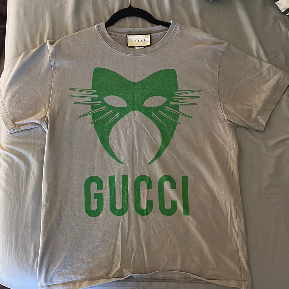 Gucci Gray/Green Mask Tee size M